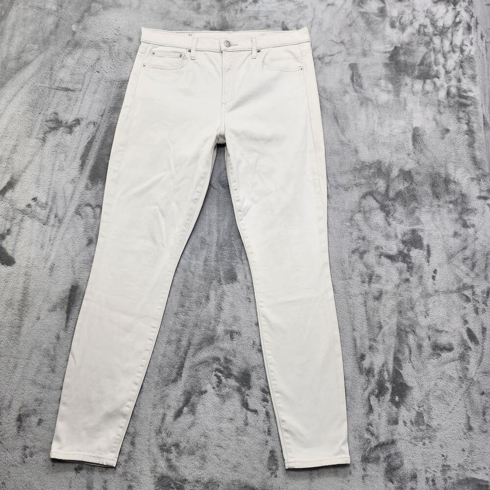 Gap 1969 Jeans Womens 31 Powder Gray High Rise Skinny Ankle Stretch Denim Casual